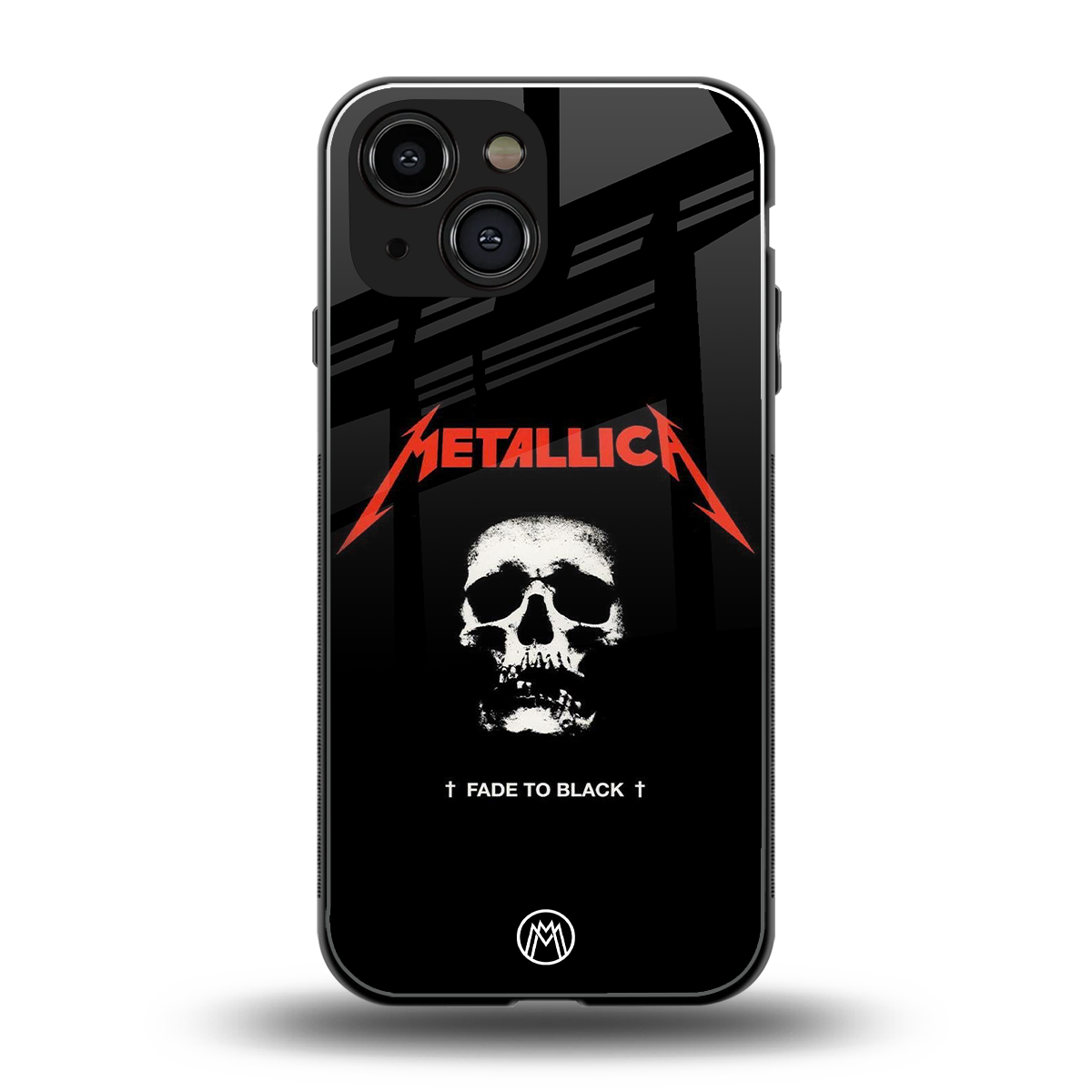 metallica black back phone cover | glass case for iphone 13 mini