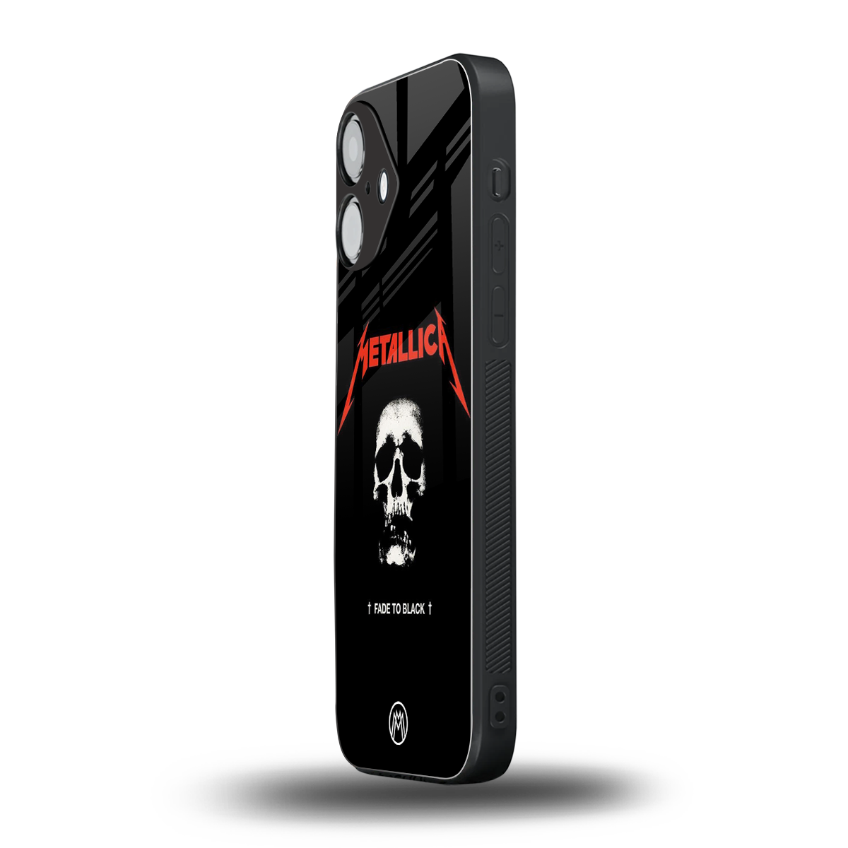 metallica black back phone cover | glass case for iphone 16