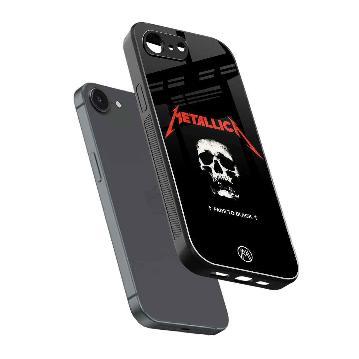 metallica black back phone cover | glass case for iphone 16e