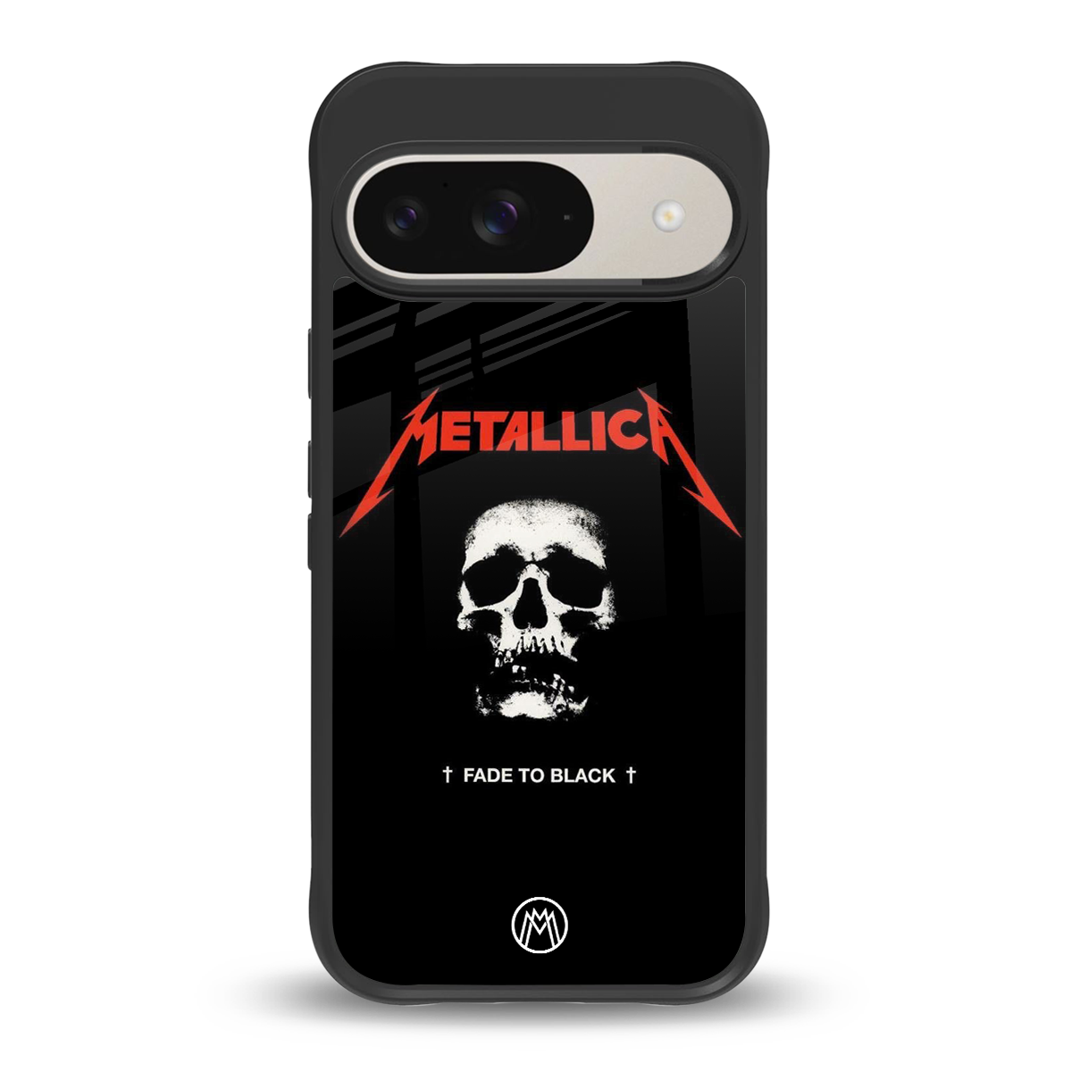 metallica black back phone cover | glass case for google pixel 9