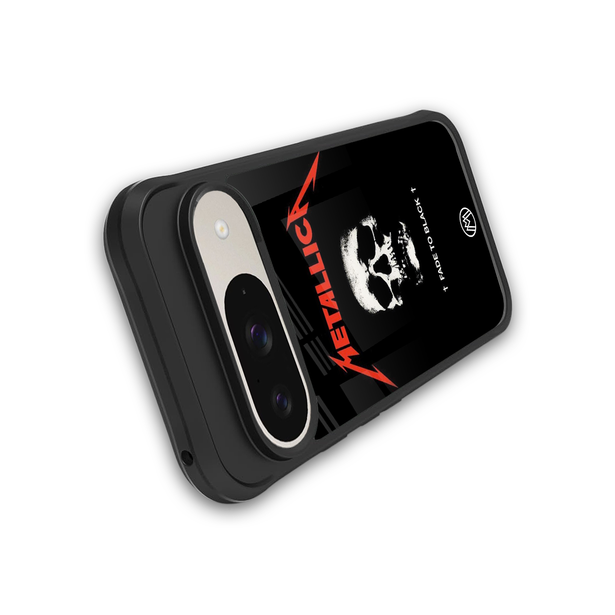 metallica black back phone cover | glass case for google pixel 9