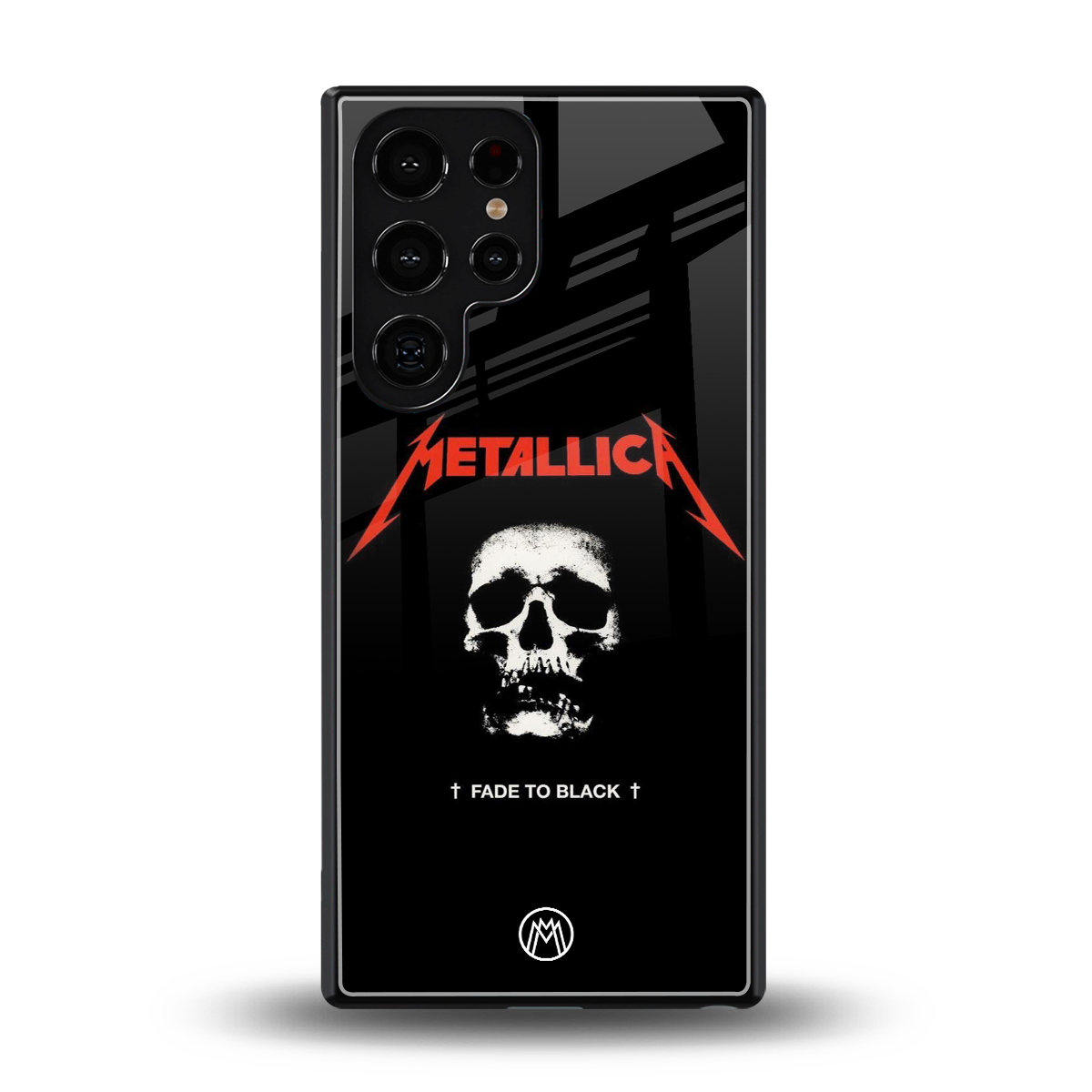 metallica black back phone cover | glass case for samsung galaxy s25 ultra