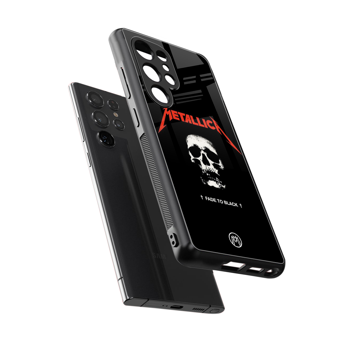 metallica black back phone cover | glass case for samsung galaxy s25 ultra