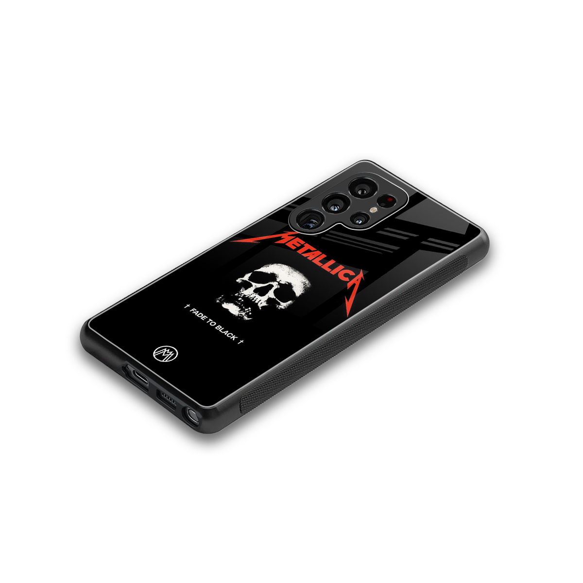metallica black back phone cover | glass case for samsung galaxy s25 ultra