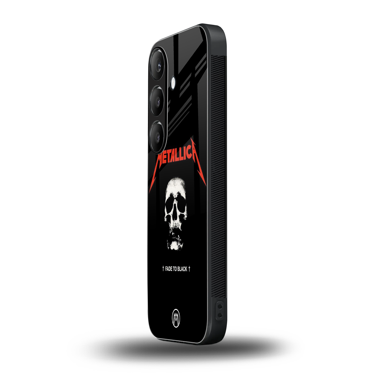 metallica black back phone cover | glass case for samsung galaxy s23 plus