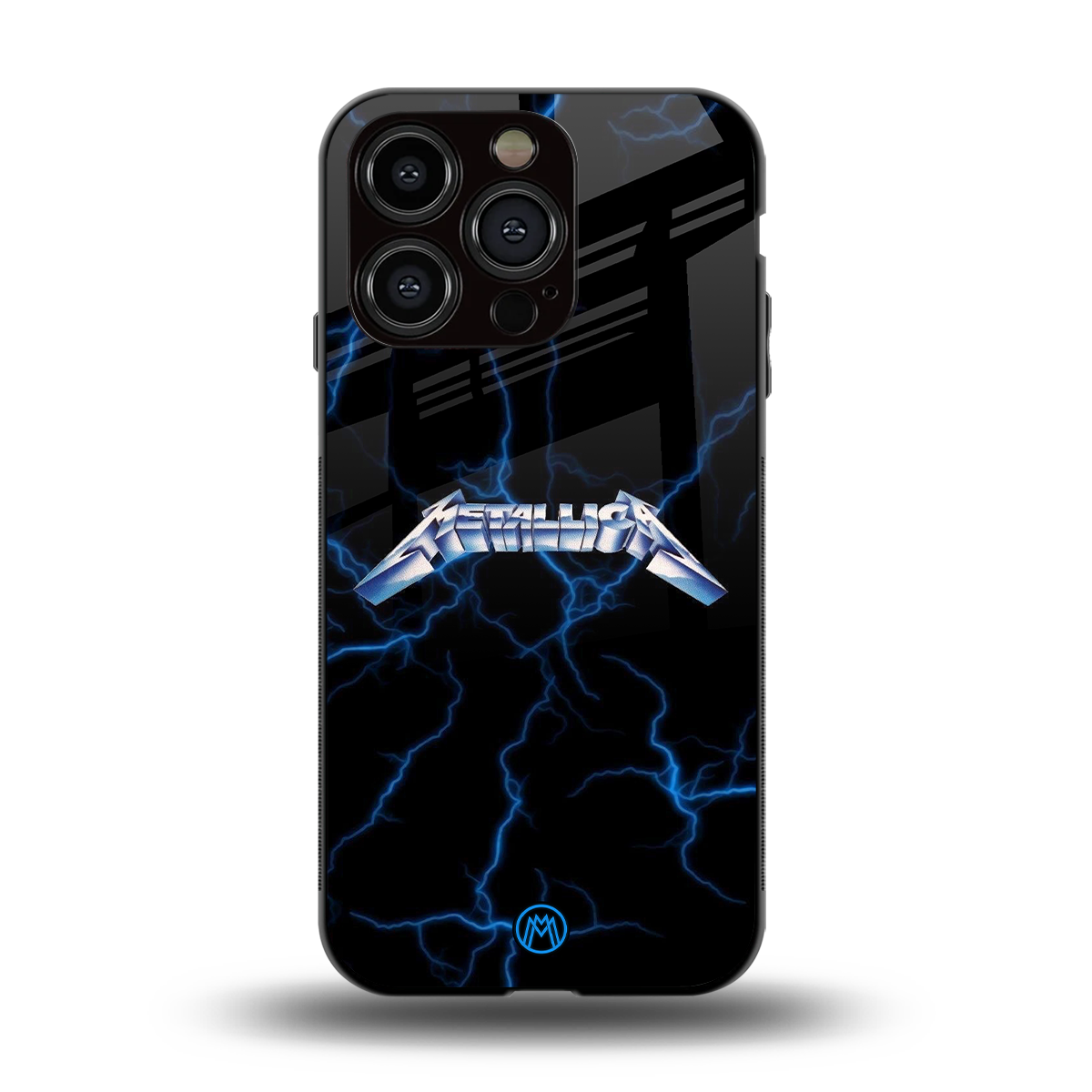metallica back phone cover | glass case for iphone 14 pro
