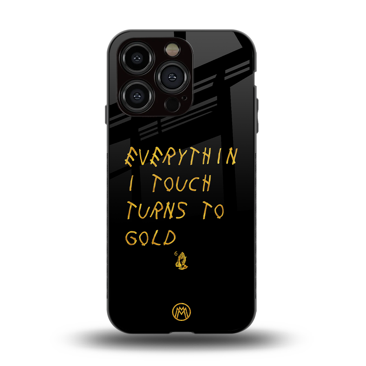 midas touch back phone cover | glass case for iphone 14 pro