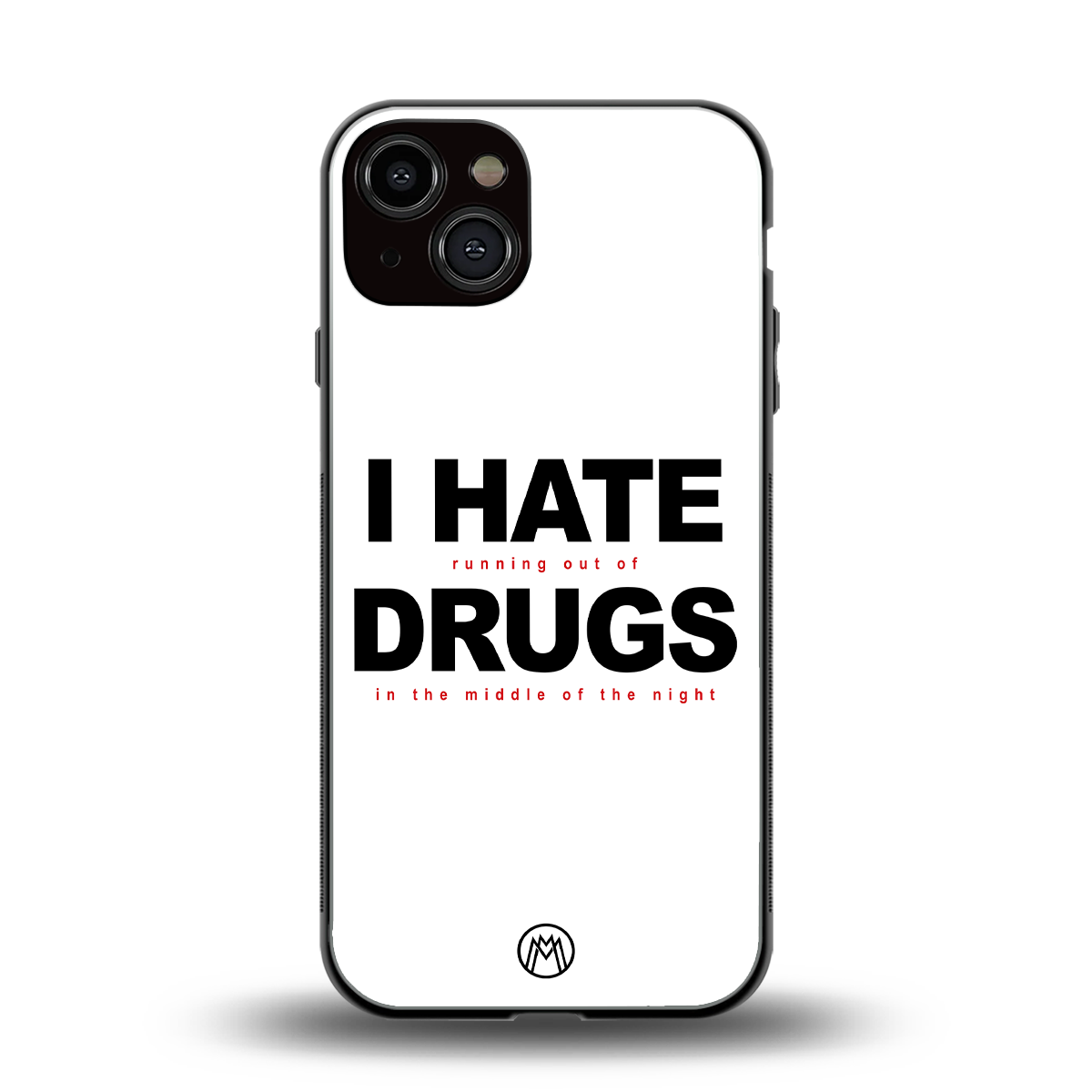 midnight panic back phone cover | glass case for iphone 13