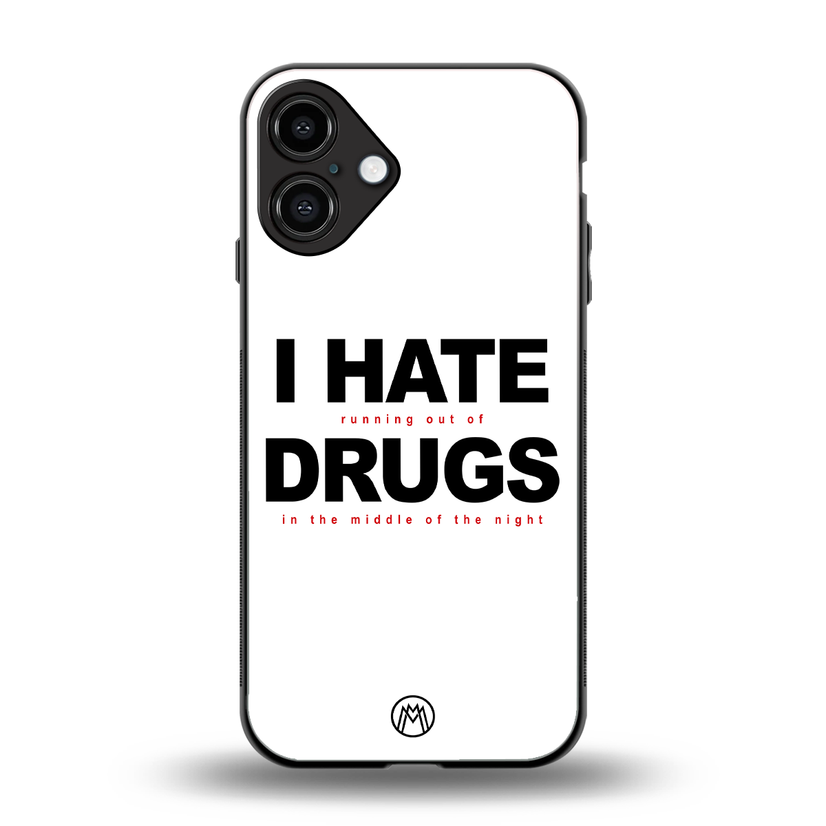 midnight panic back phone cover | glass case for iphone 16 plus