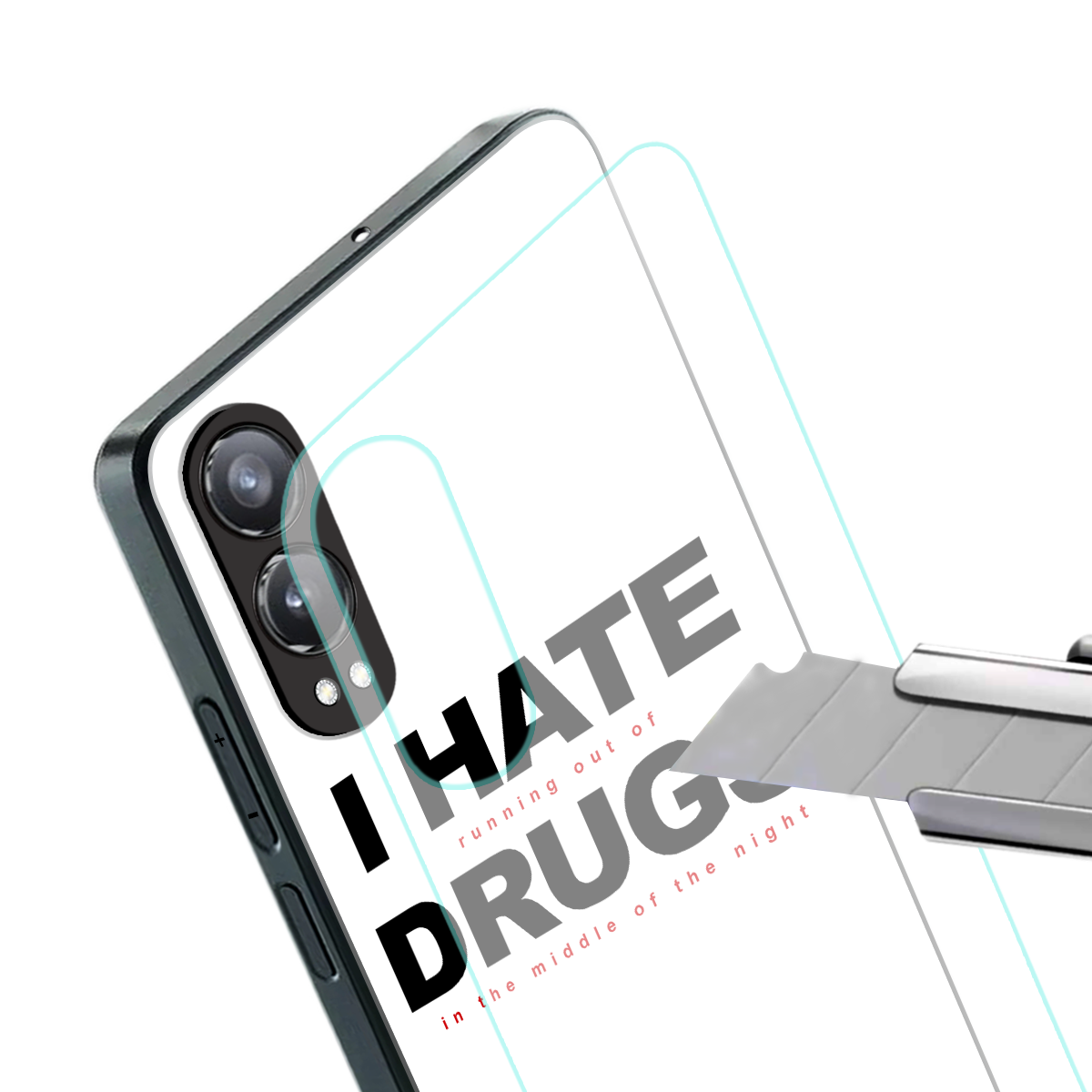 midnight panic back phone cover | glass case for oneplus nord ce 4 lite