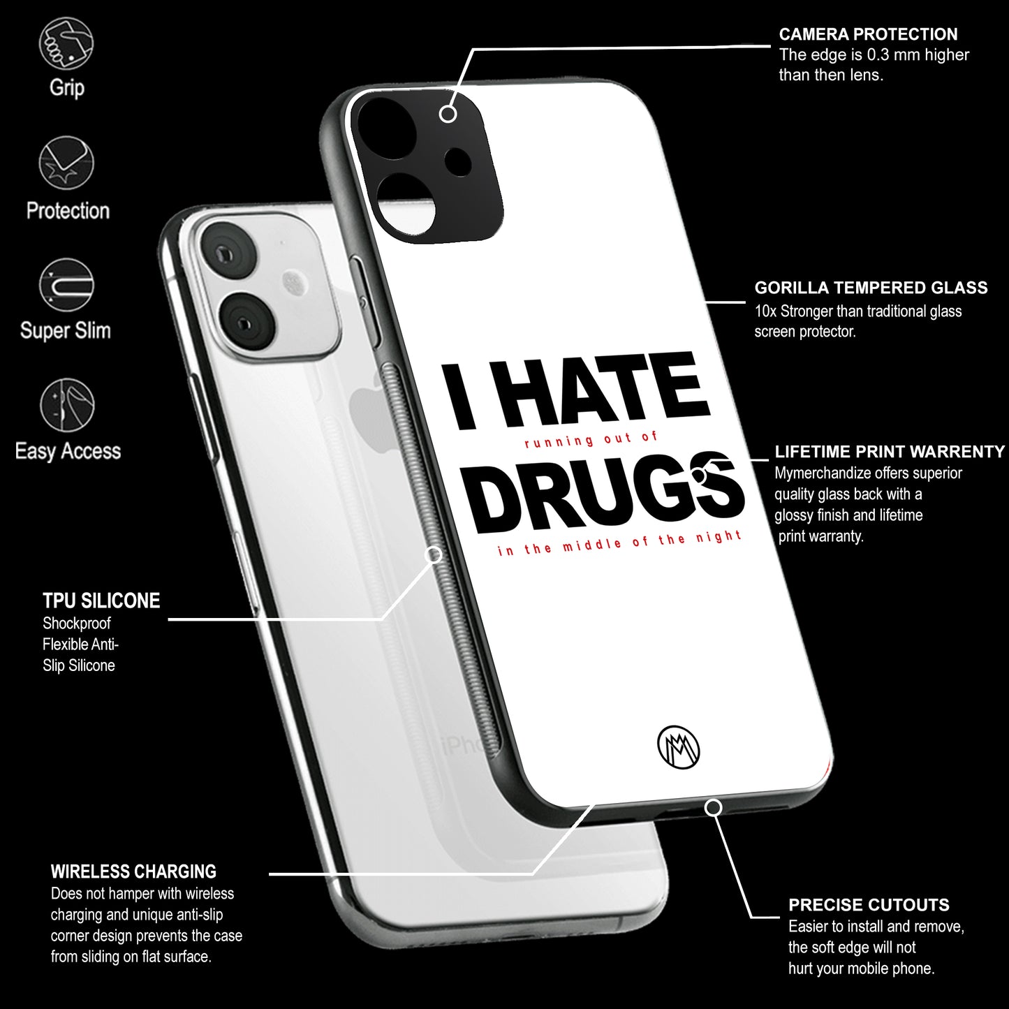 Mobile Phone Cover | Glass Back Case