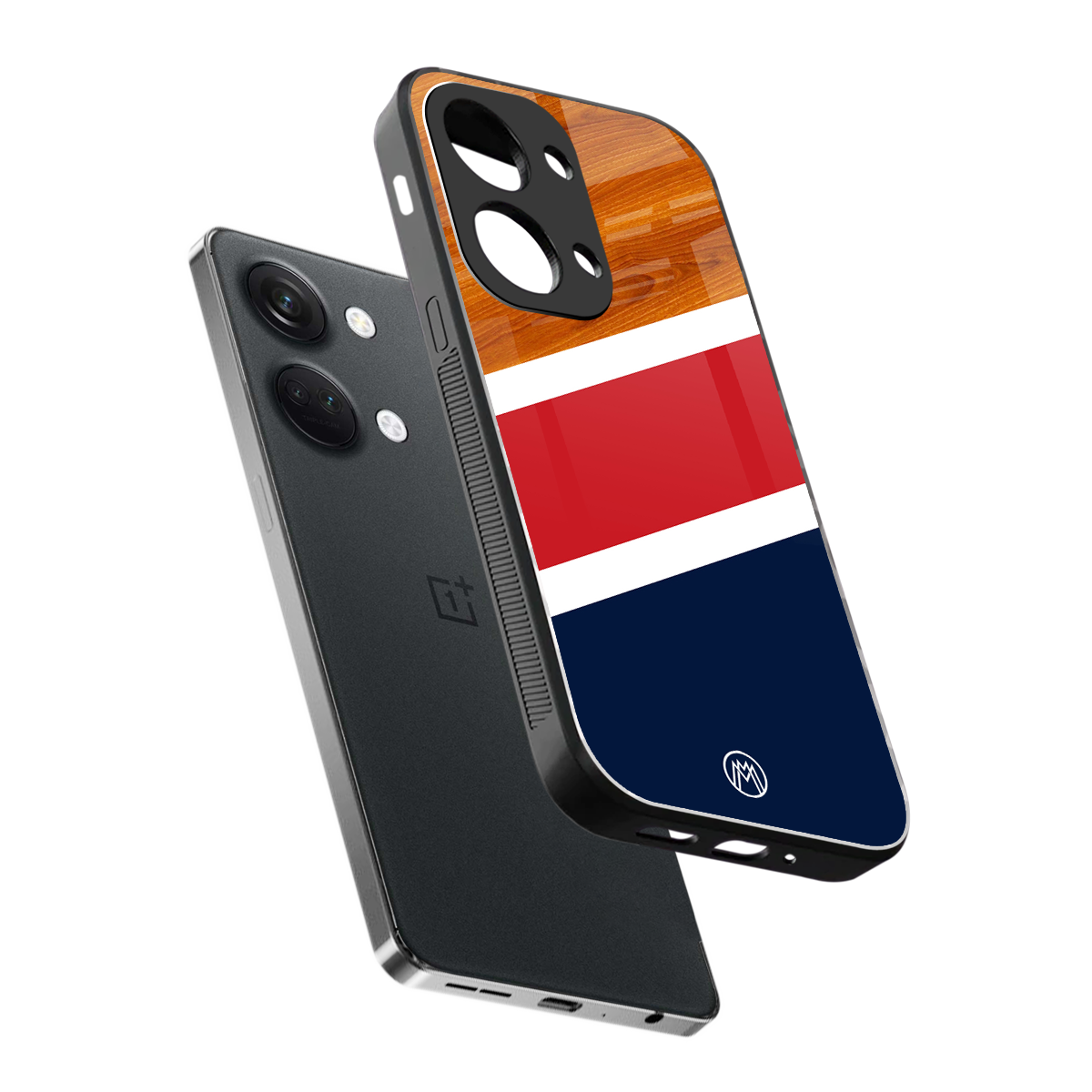 minimalistic wooden pattern back phone cover | glass case for oneplus nord 3