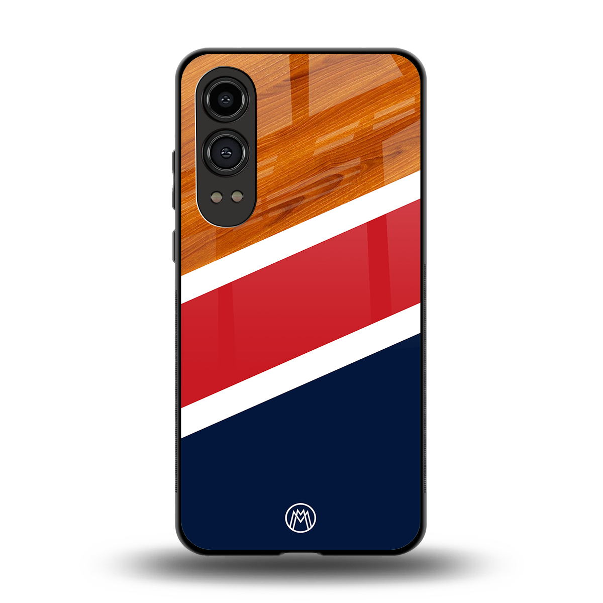 minimalistic wooden pattern back phone cover | glass case for oneplus nord ce 4 lite