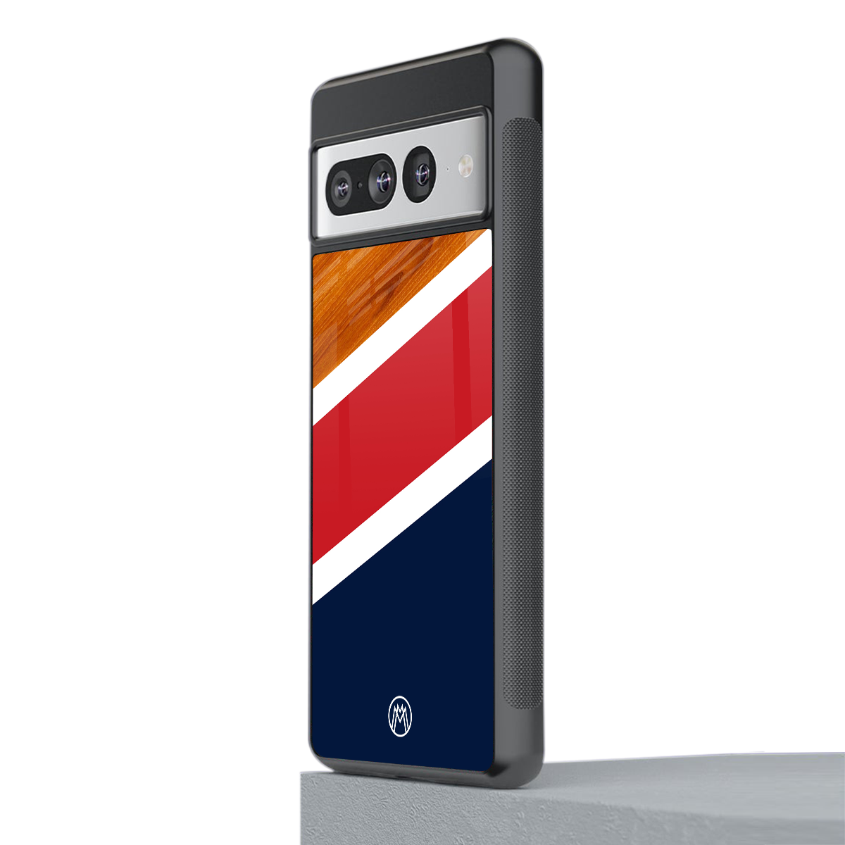 minimalistic wooden pattern back phone cover | glass case for google pixel 7 pro