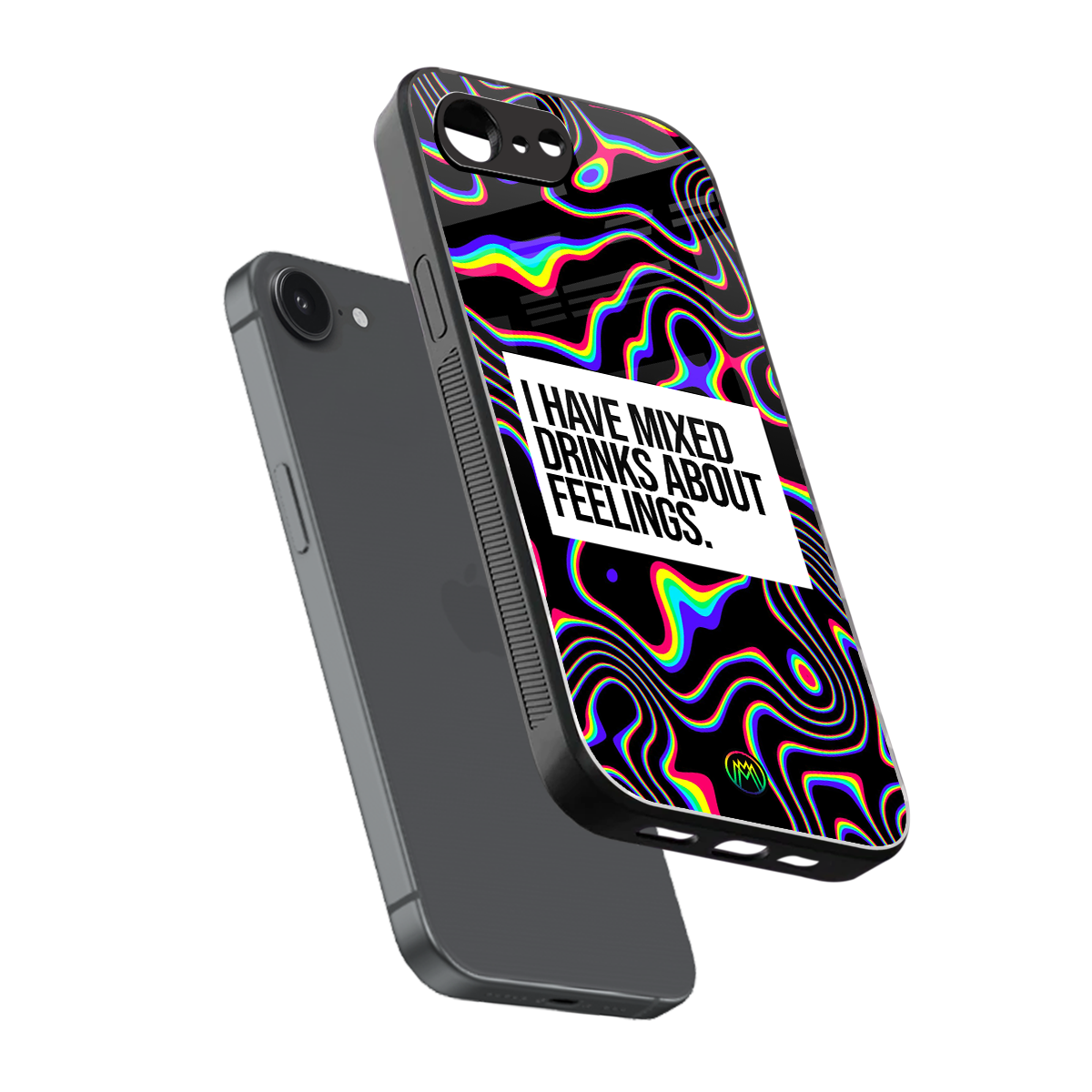 mixed emotions back phone cover | glass case for iphone 16e