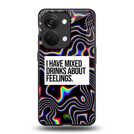 mixed emotions back phone cover | glass case for oneplus nord 3