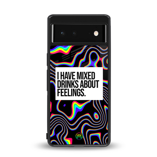 mixed emotions back phone cover | glass case for google pixel 6