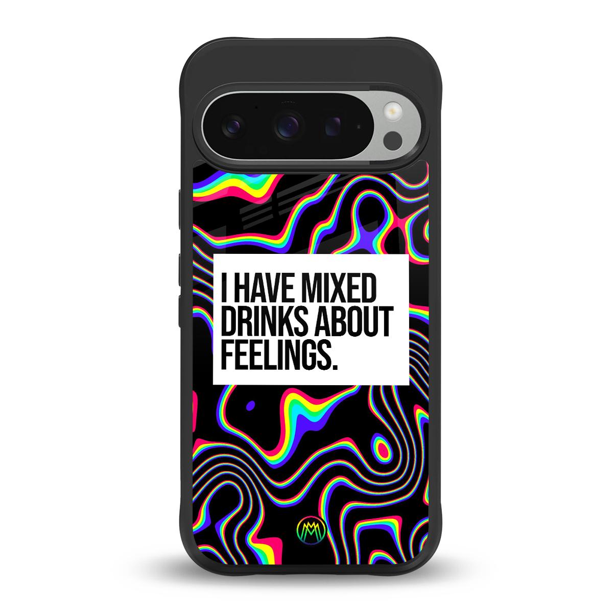 mixed emotions back phone cover | glass case for google pixel 9 pro xl