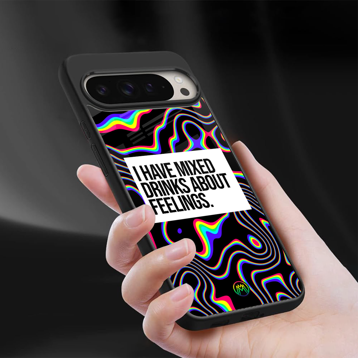 mixed emotions back phone cover | glass case for google pixel 9 pro