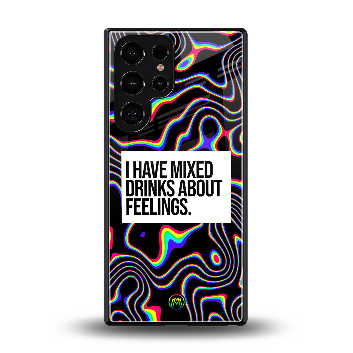 mixed emotions back phone cover | glass case for samsung galaxy s25 ultra