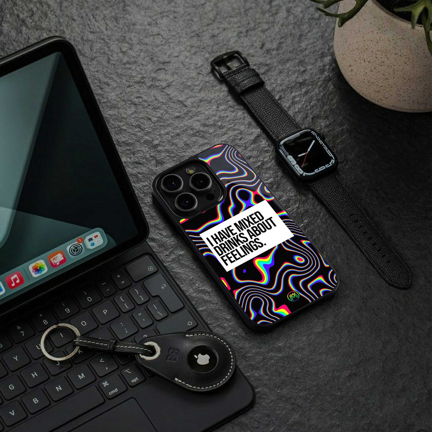 mixed emotions back phone cover | glass case for Google Pixel 6A