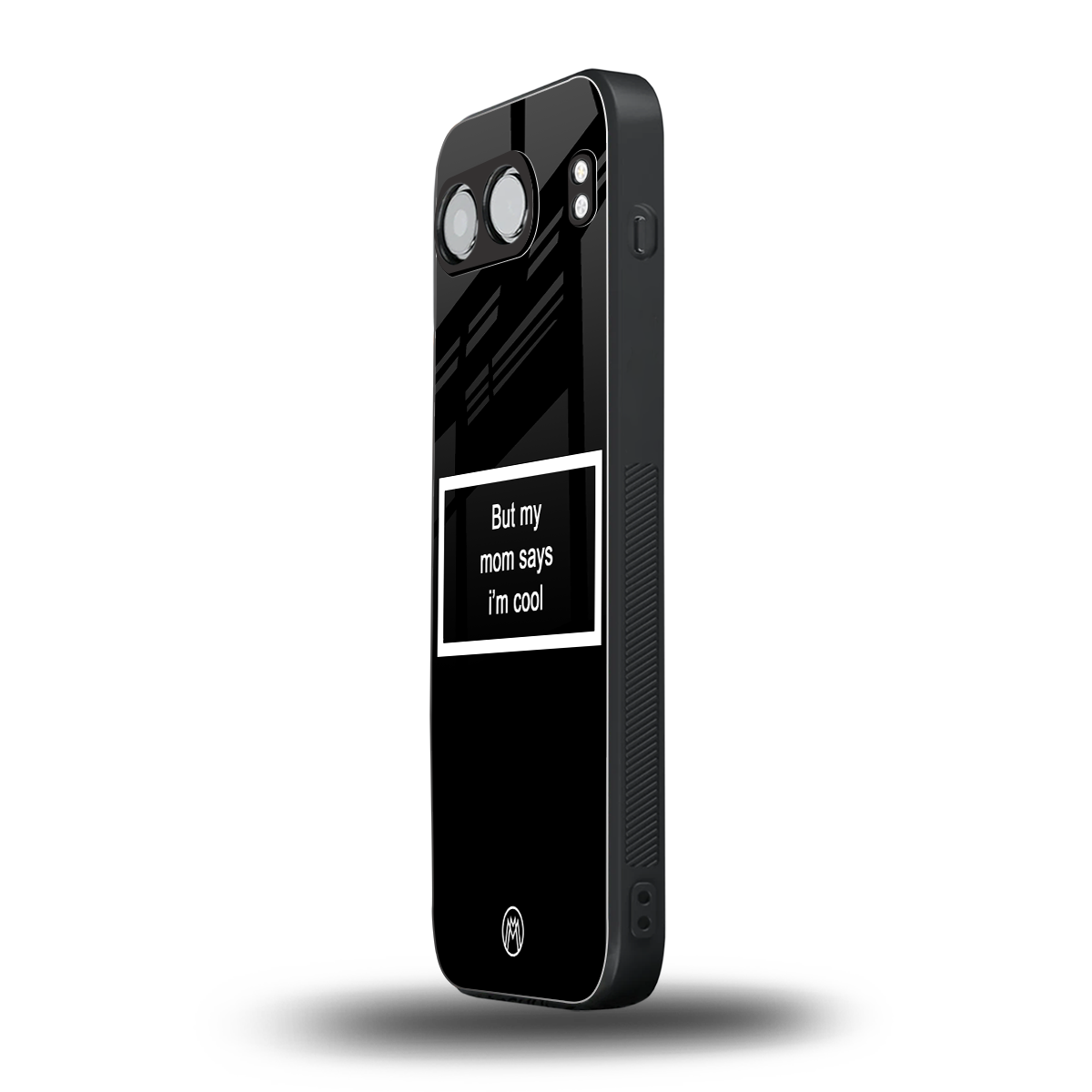 mom says i'm cool black back phone cover | glass case for oneplus nord 4