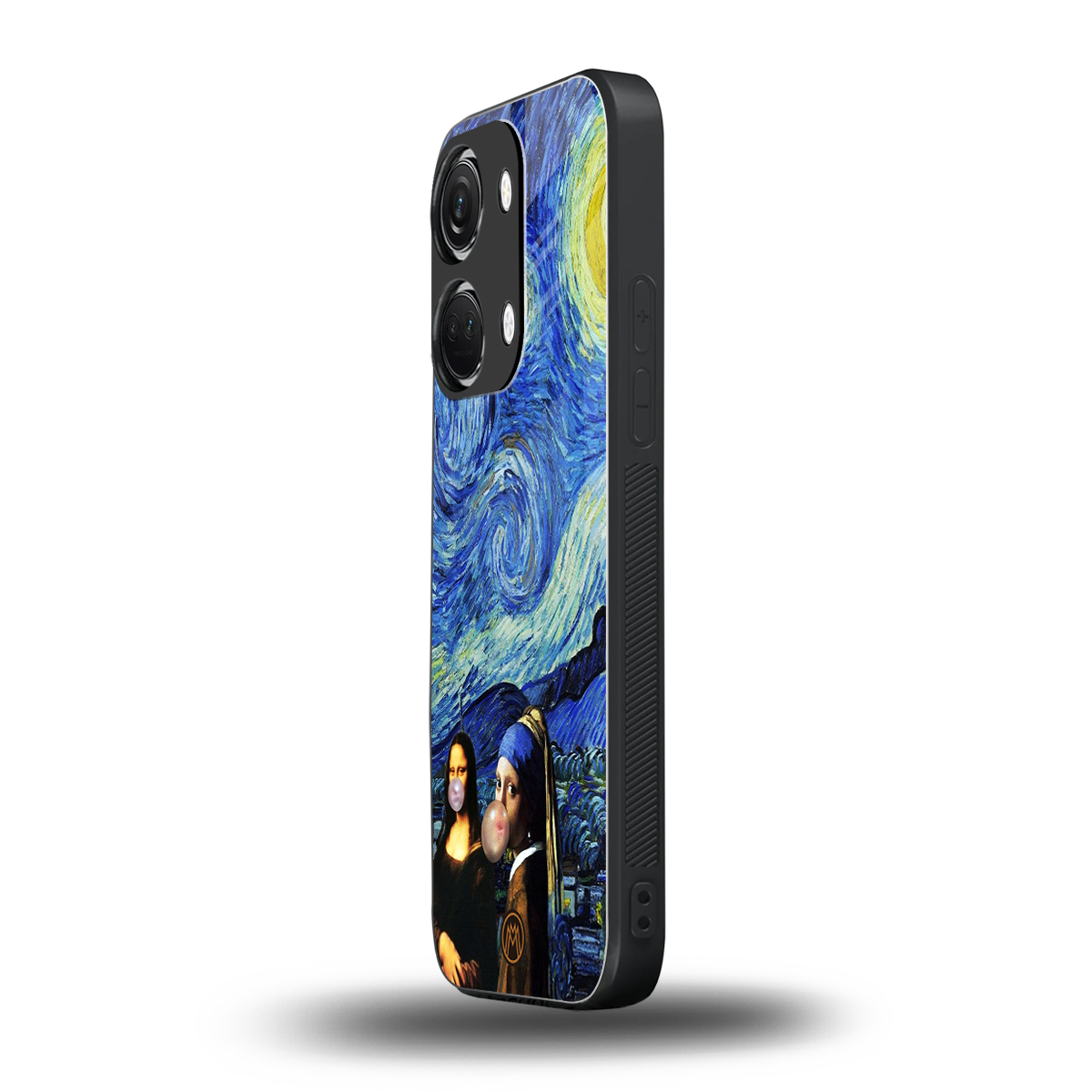 mona lisa starry night back phone cover | glass case for oneplus nord 3