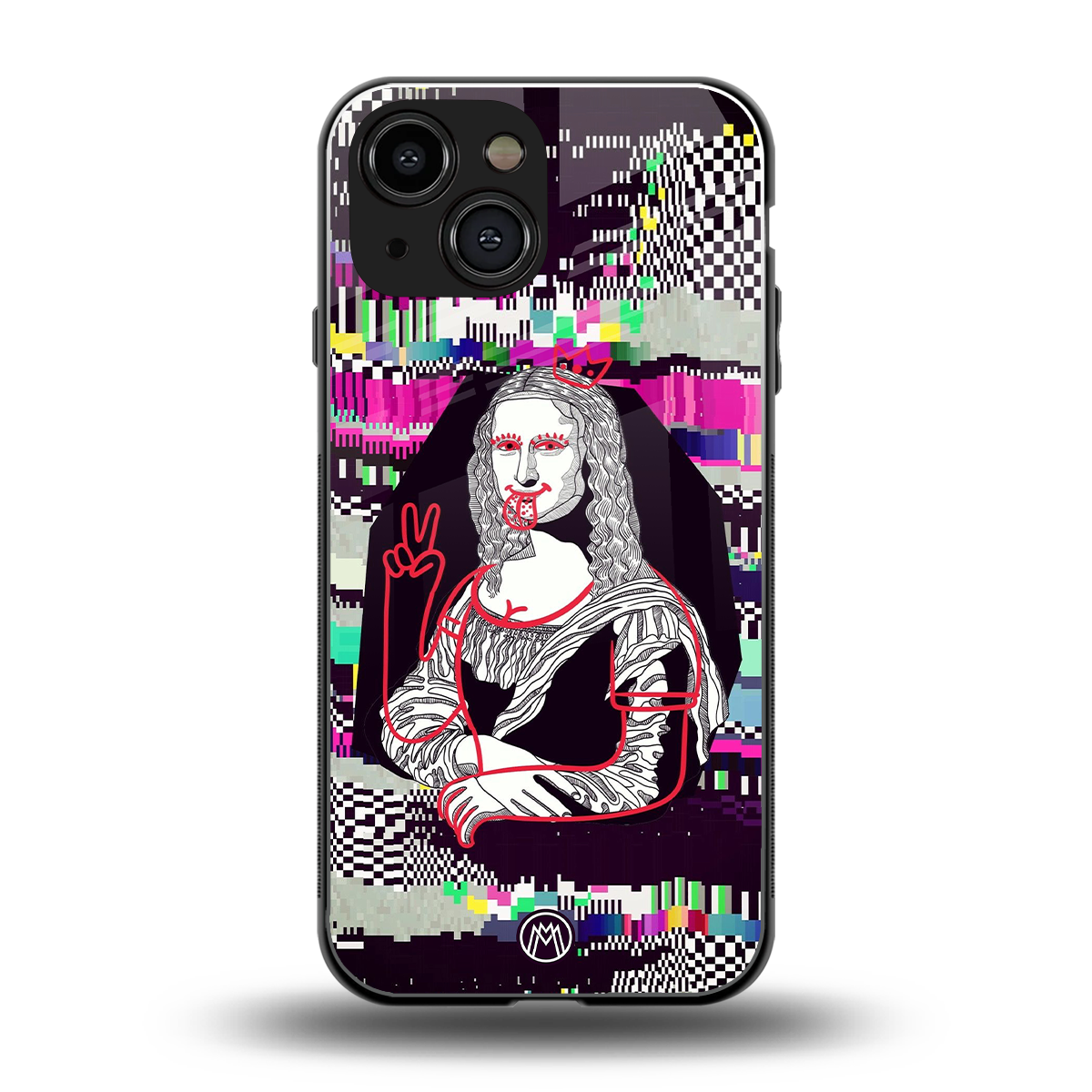 mona remix back phone cover | glass case for iphone 13 mini