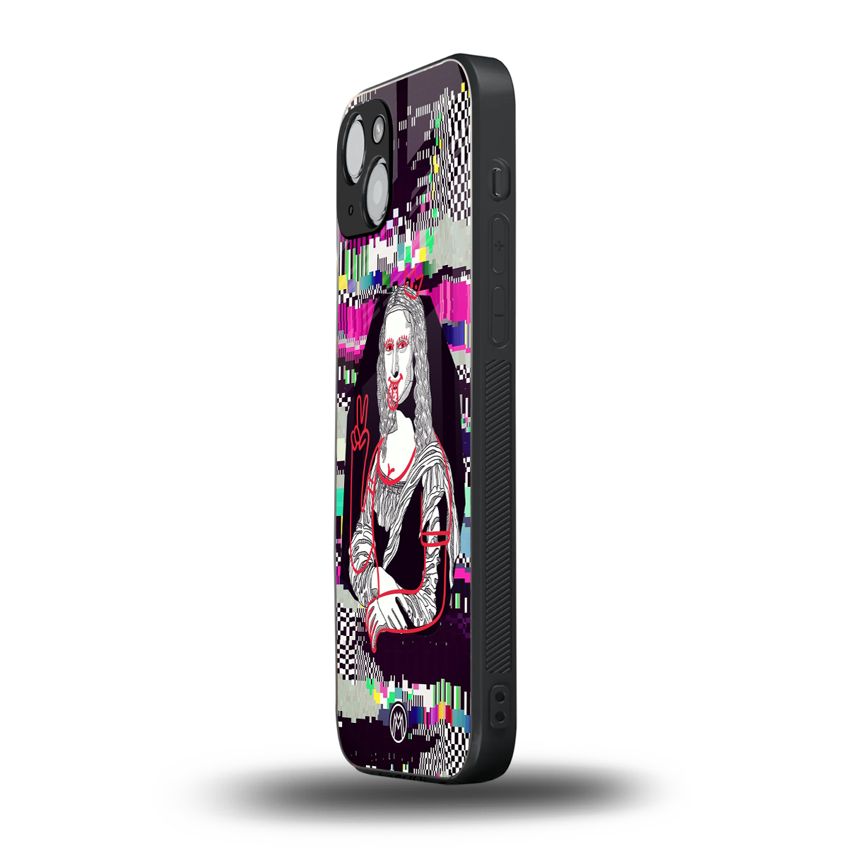 mona remix back phone cover | glass case for iphone 15 plus