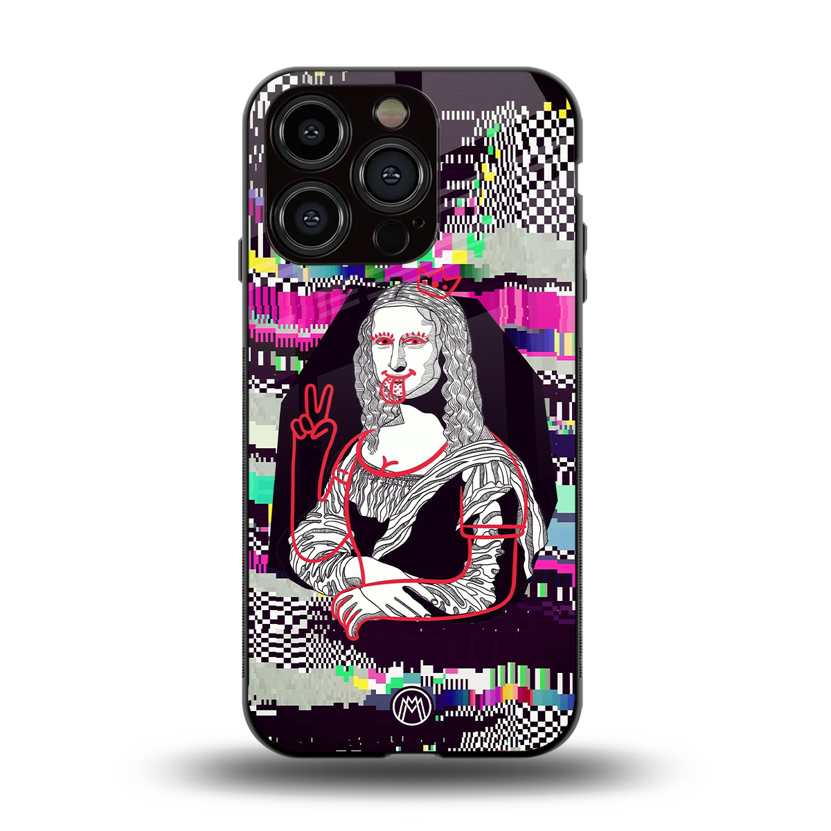 mona remix back phone cover | glass case for iphone 14 pro