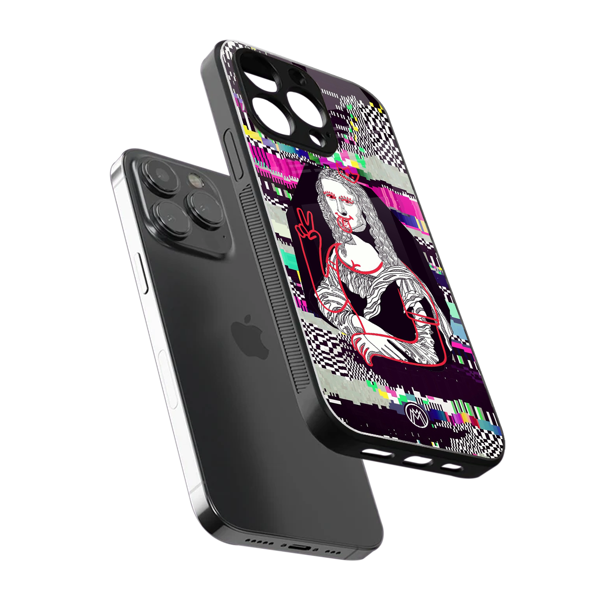mona remix back phone cover | glass case for iphone 14 pro
