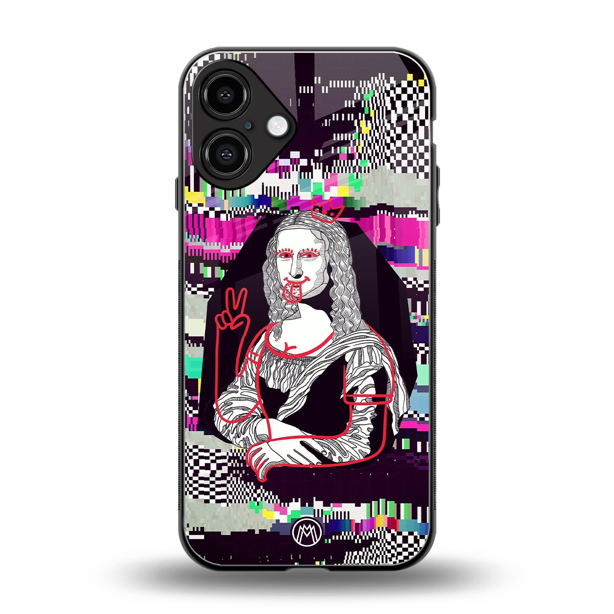 mona remix back phone cover | glass case for iphone 16 plus