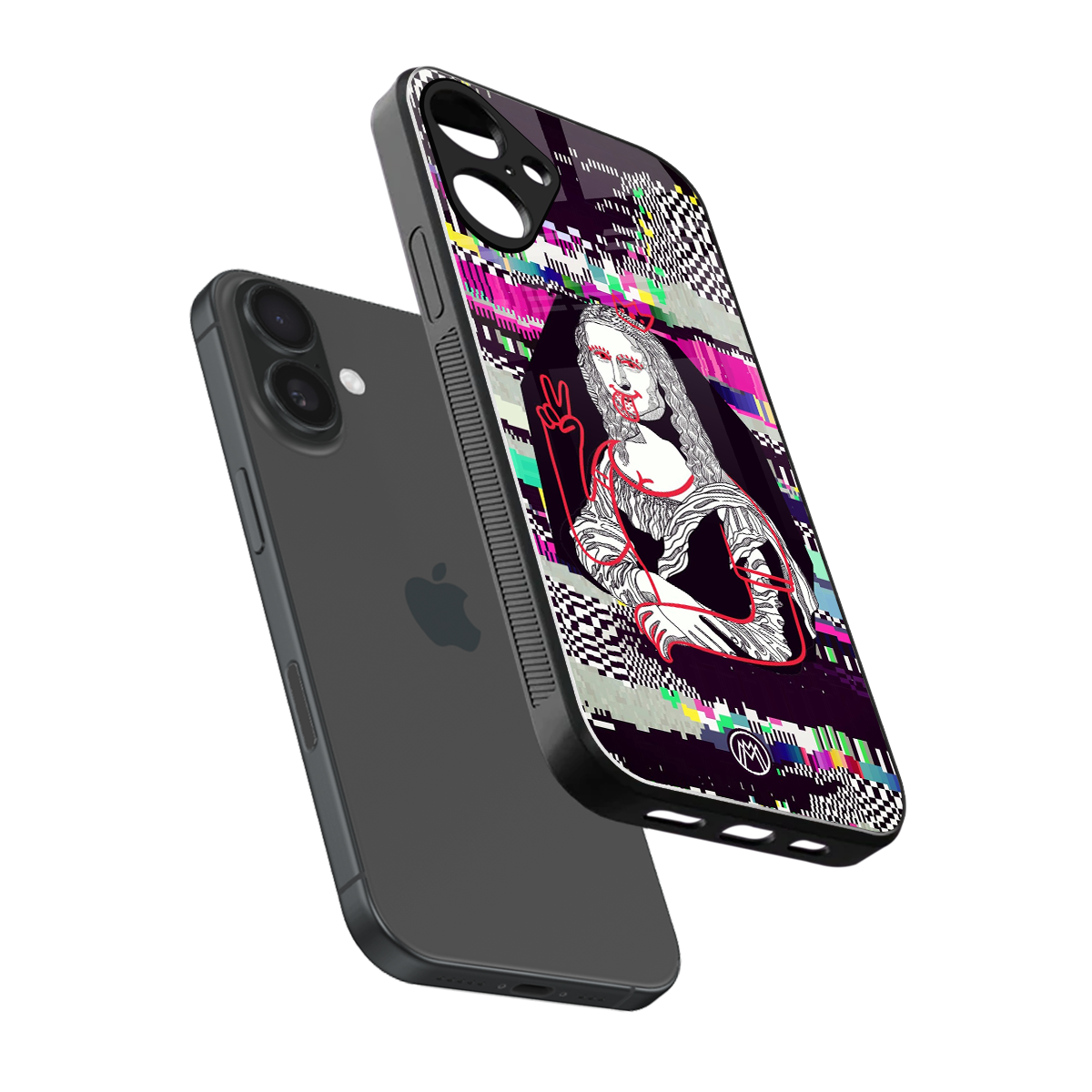 mona remix back phone cover | glass case for iphone 16 plus