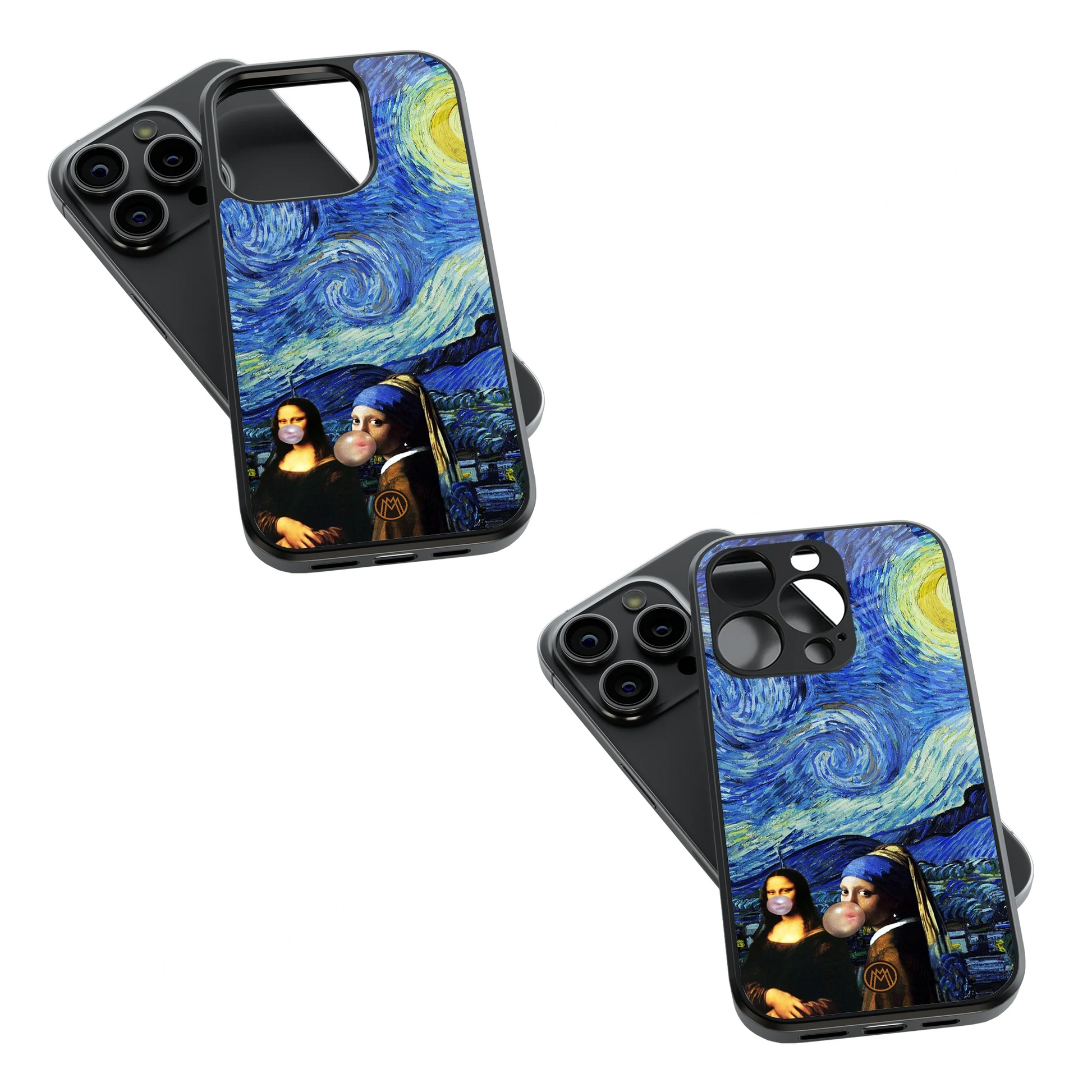 Trendy Glass Back Mobile Case for iPhone, Samsung, Redmi, OnePlus, Google Pixel, Motorola