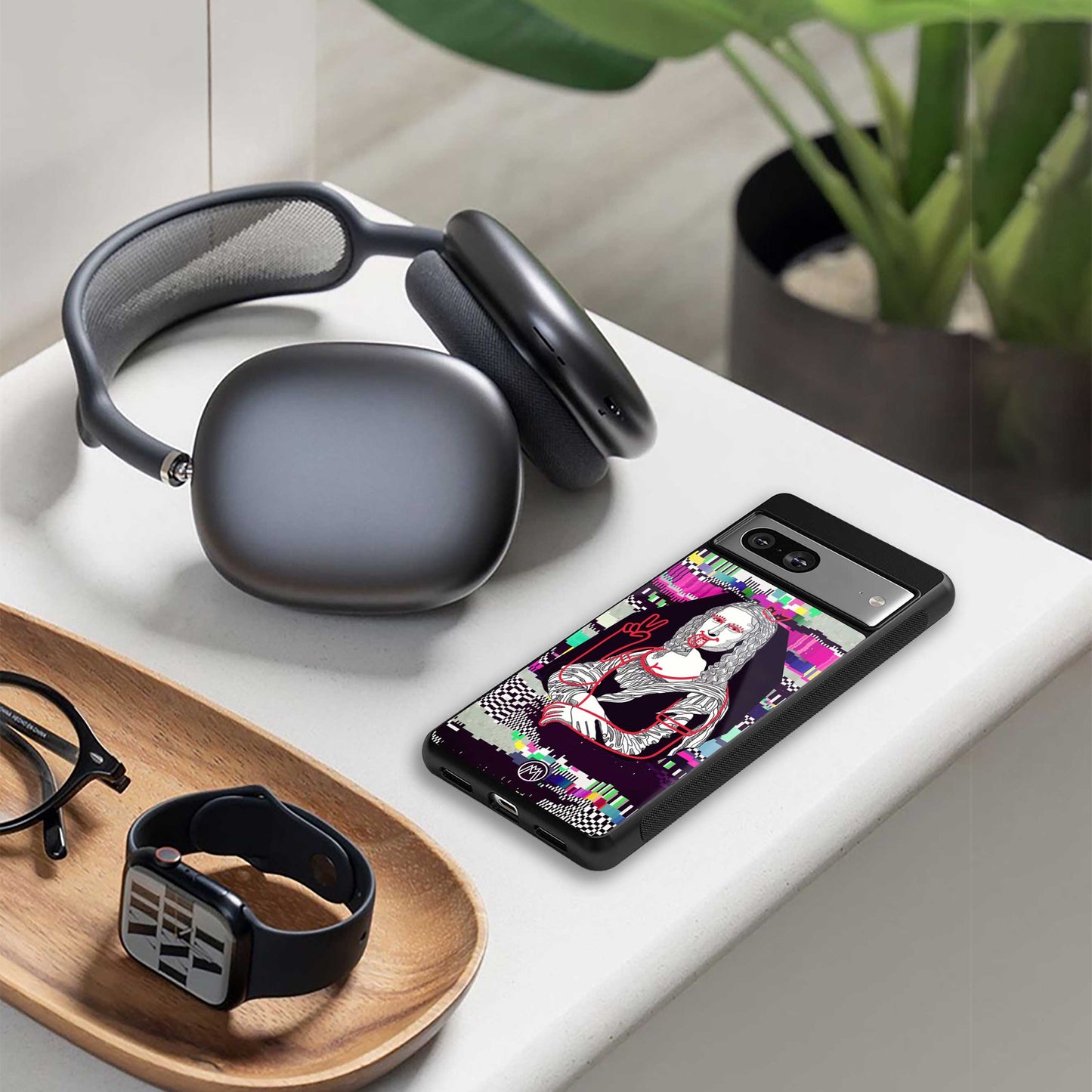mona remix back phone cover | glass case for Google Pixel 6A