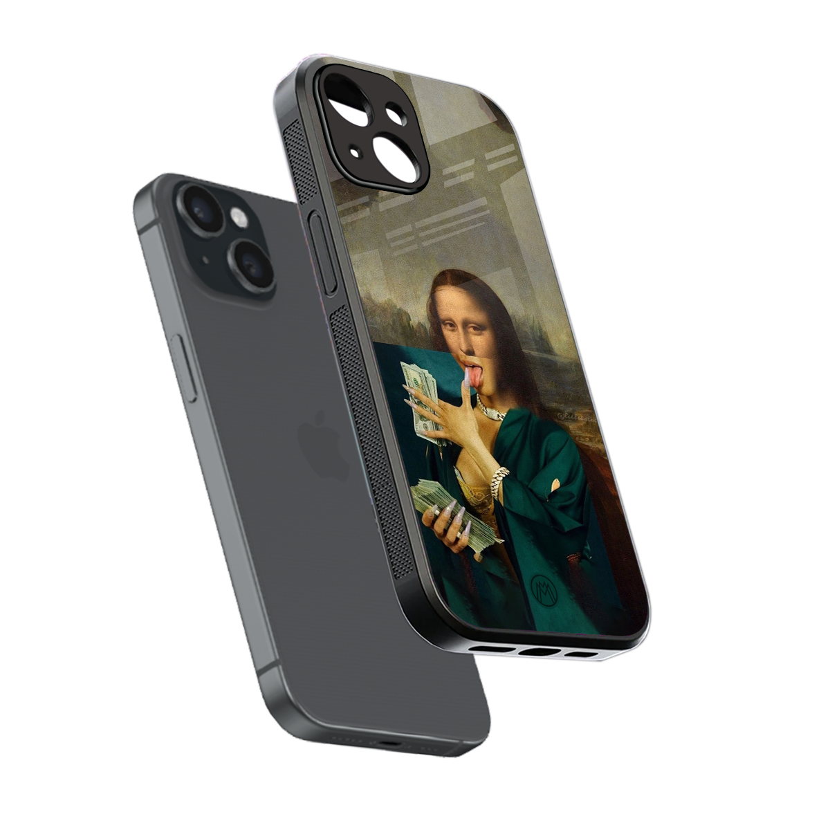 money lisa back phone cover | glass case for iphone 13 mini