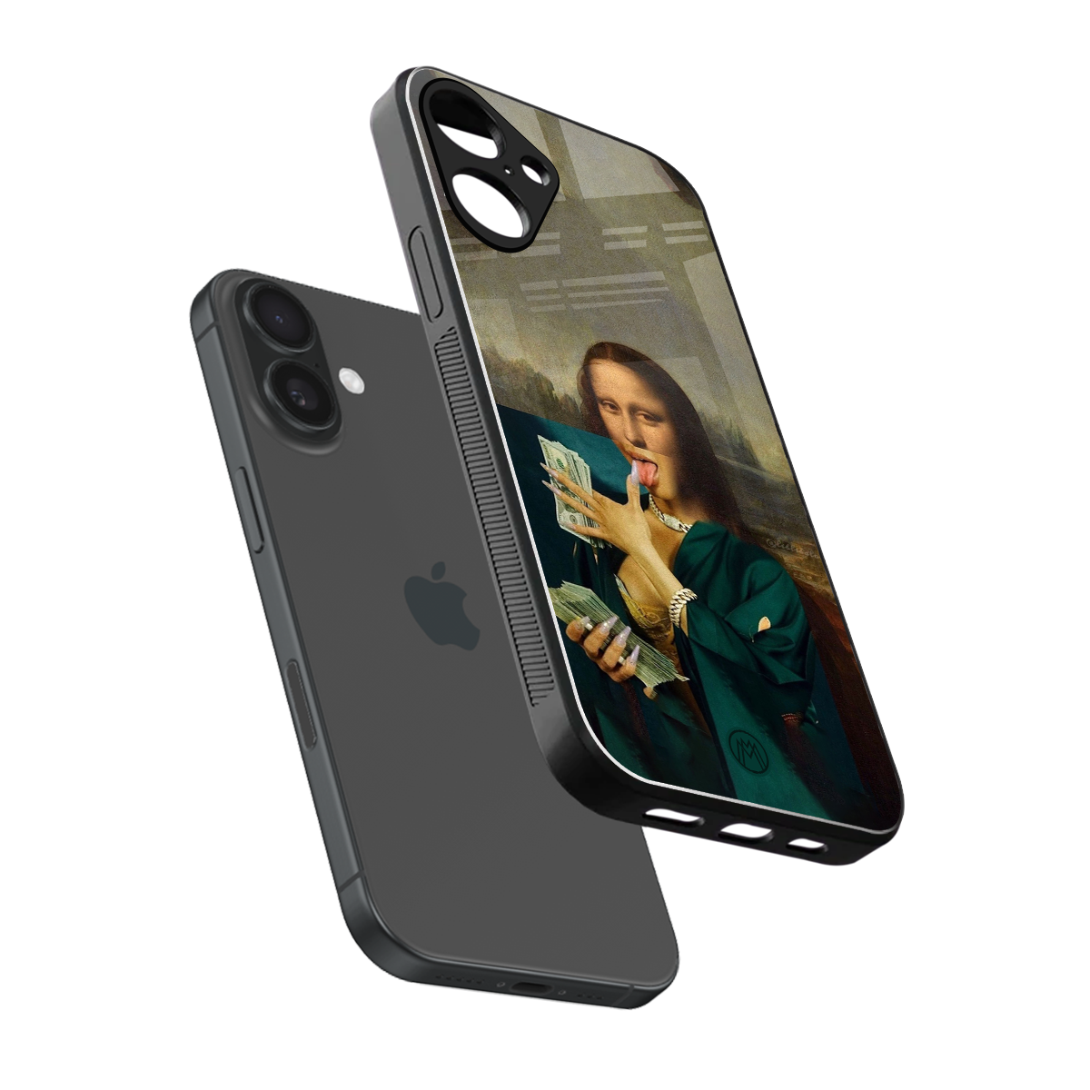 money lisa back phone cover | glass case for iphone 16 plus