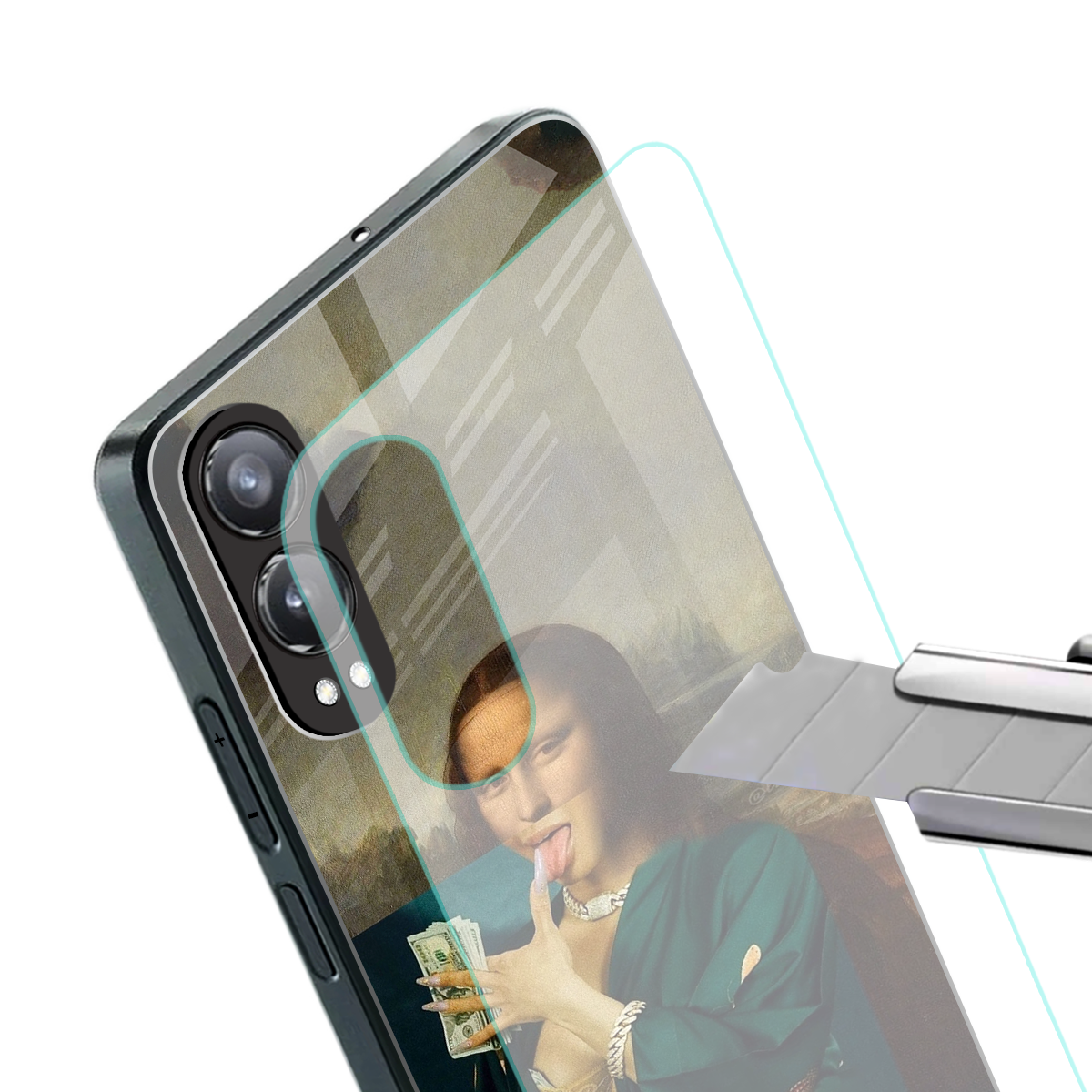 money lisa back phone cover | glass case for oneplus nord ce 4 lite