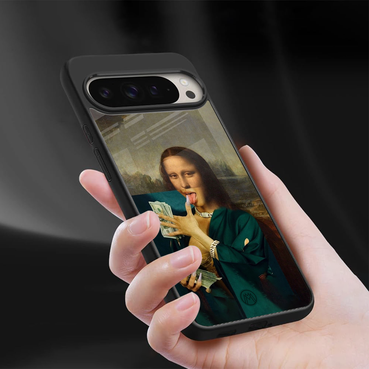 money lisa back phone cover | glass case for google pixel 9 pro