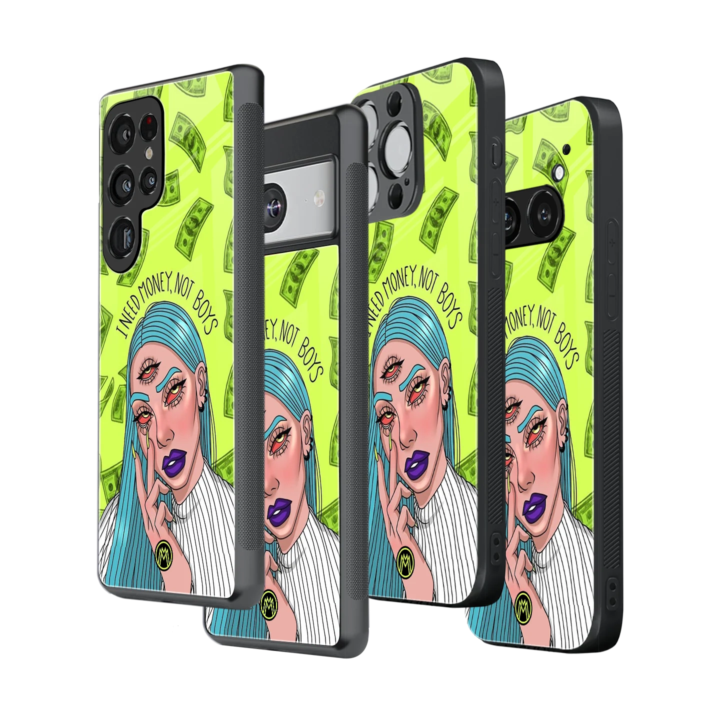 Stylish Glass Back Case for All Smartphones โ iPhone, Samsung, OnePlus, Pixel, Redmi, Oppo, Vivo, Motorola