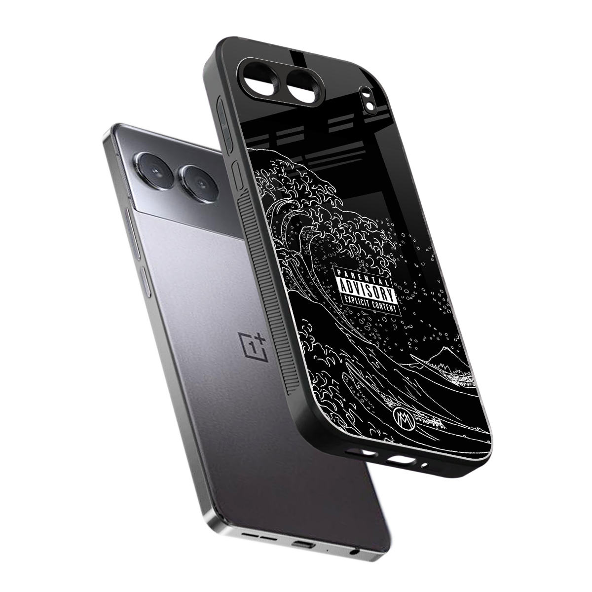 mono waves back phone cover | glass case for oneplus nord 4