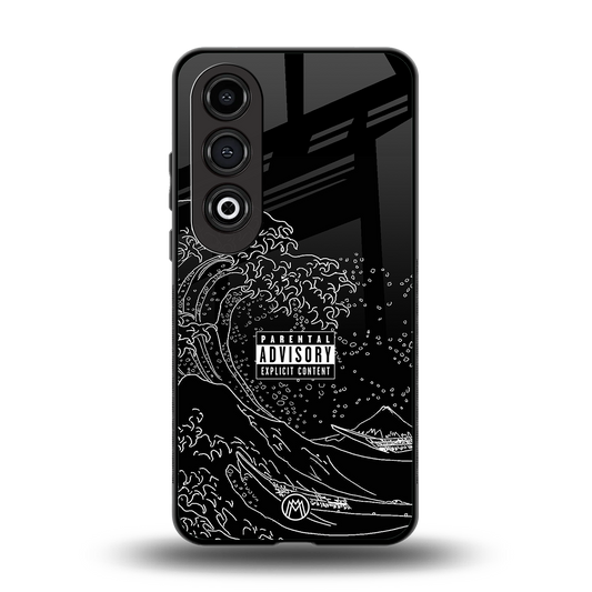 mono waves back phone cover | glass case for oneplus nord ce 4