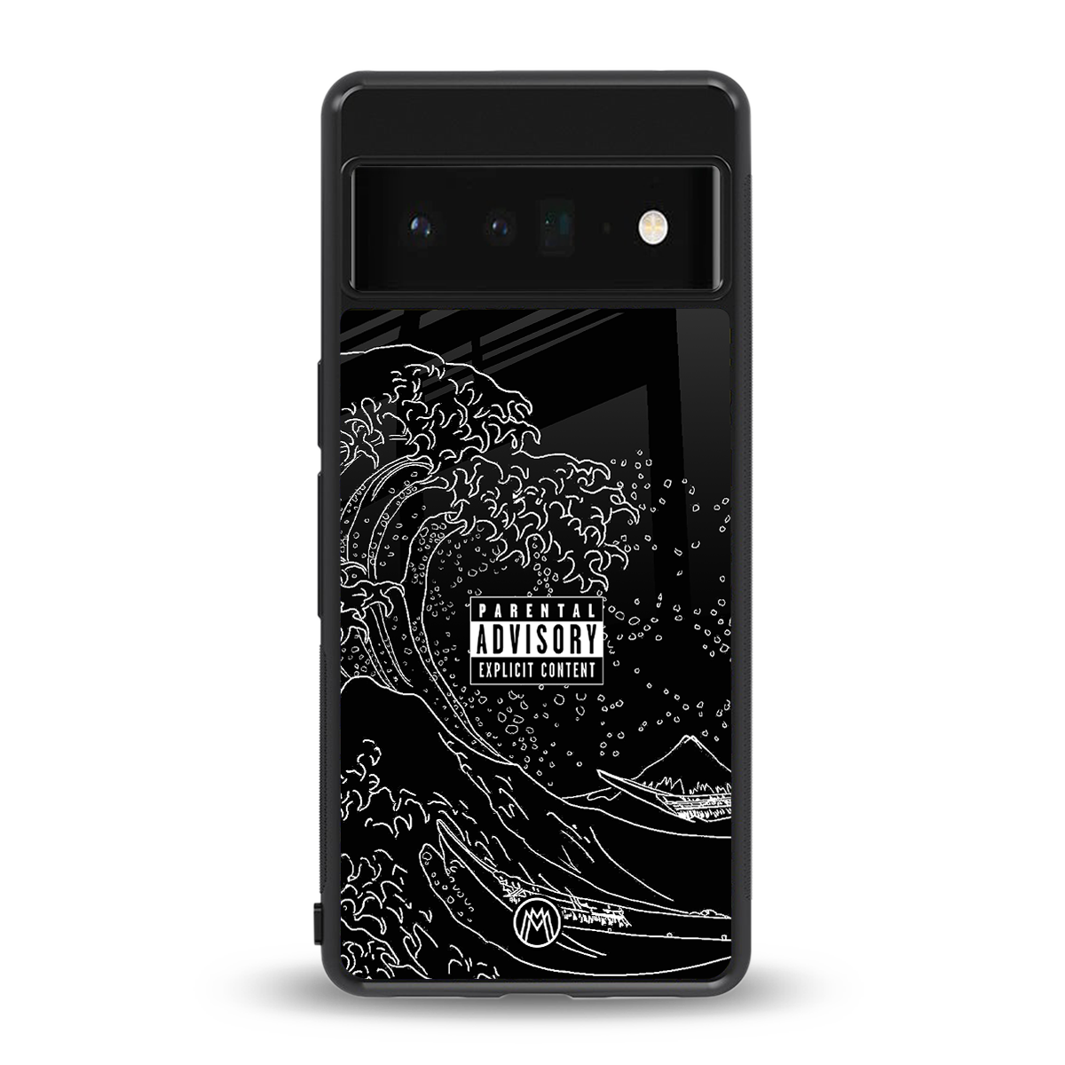 mono waves back phone cover | glass case for google pixel 6 pro