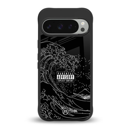 mono waves back phone cover | glass case for google pixel 9 pro