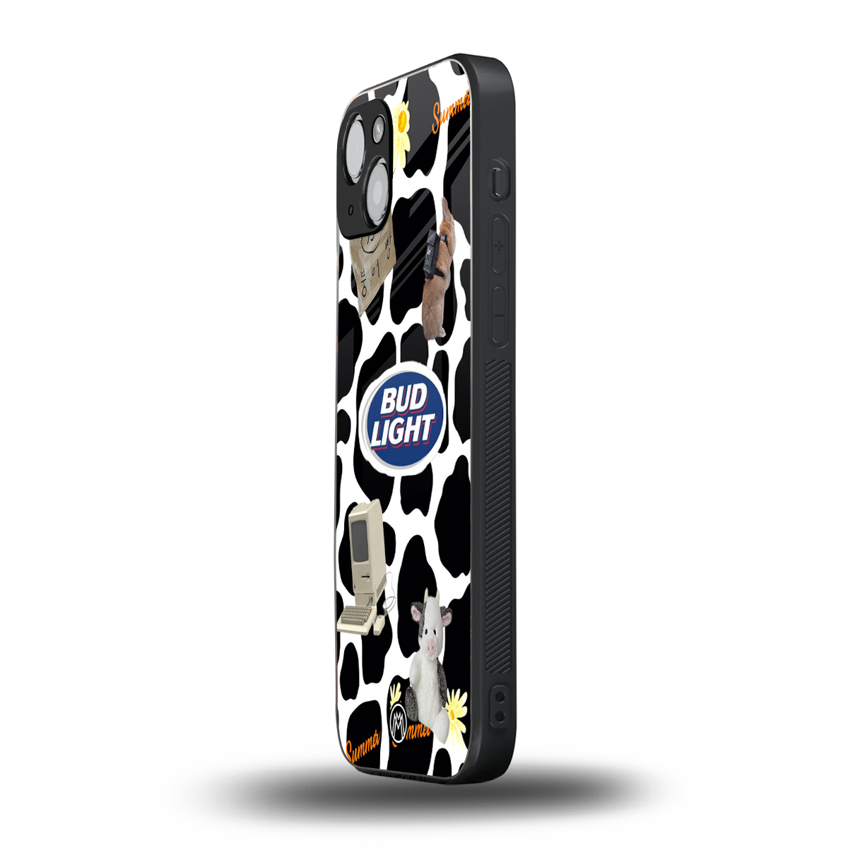 moo moo summer vibes back phone cover | glass case for iphone 14