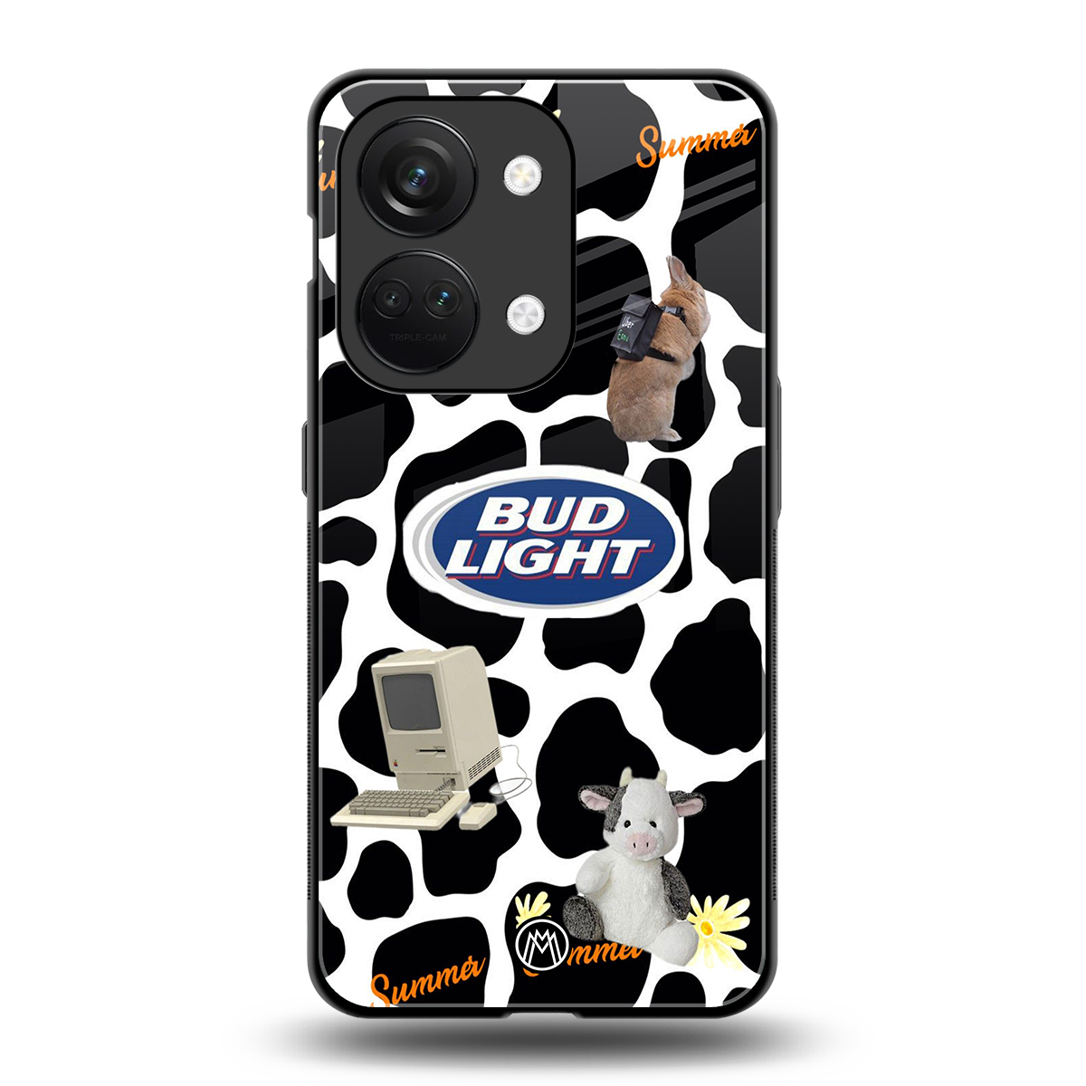 moo moo summer vibes back phone cover | glass case for oneplus nord 3