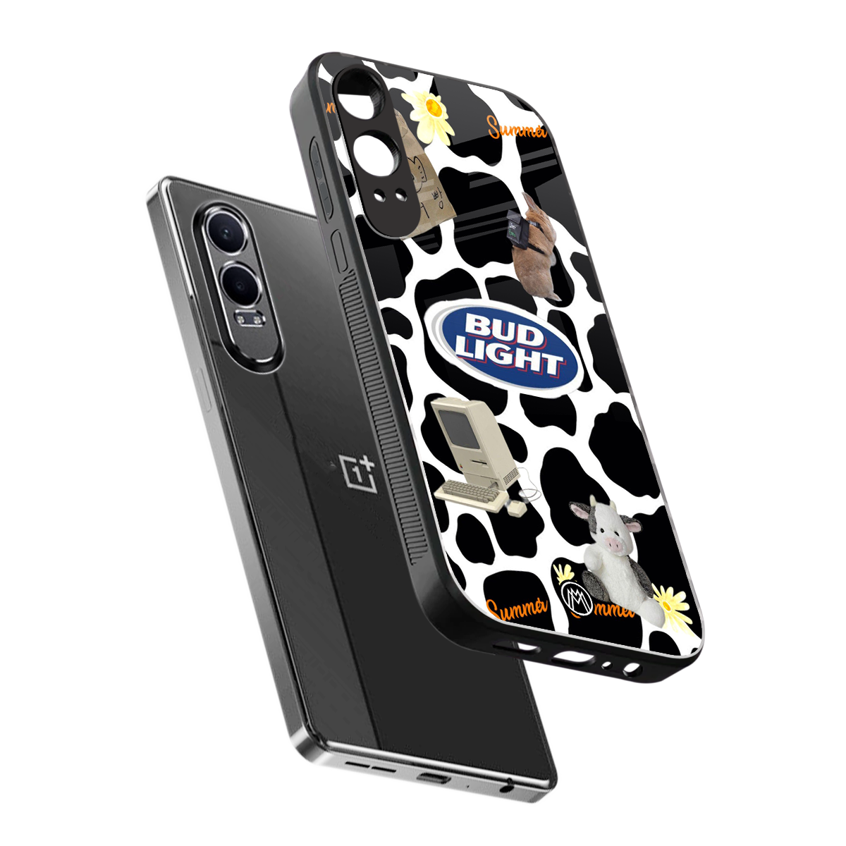 moo moo summer vibes back phone cover | glass case for oneplus nord ce 4 lite
