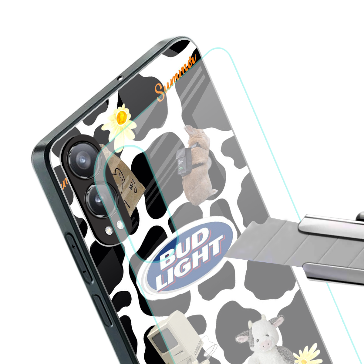 moo moo summer vibes back phone cover | glass case for oneplus nord ce 4 lite