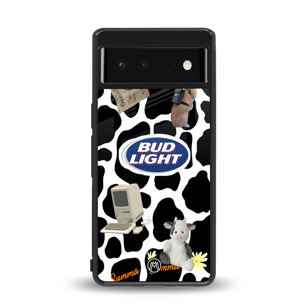 moo moo summer vibes back phone cover | glass case for Google Pixel 6A