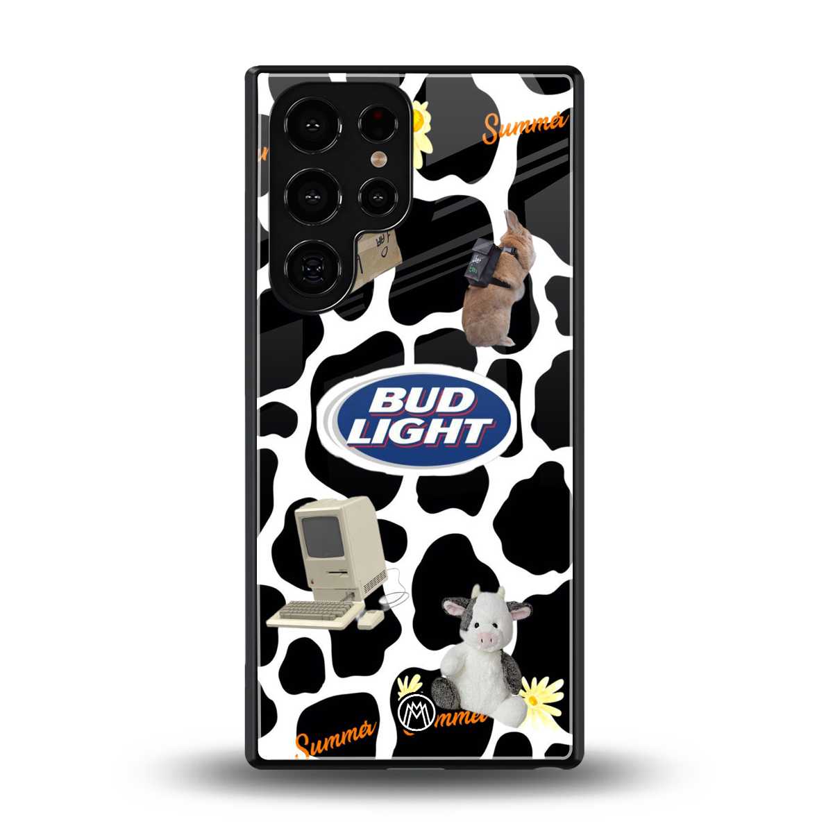 moo moo summer vibes back phone cover | glass case for samsung galaxy s25 ultra